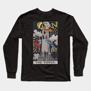 The Tower - Tarot Card Long Sleeve T-Shirt